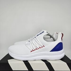 New Adidas Lite Racer Adapt 7.0 'White Scarlet Lucid Blue' Men's Shoes Size 12